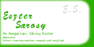 eszter sarosy business card